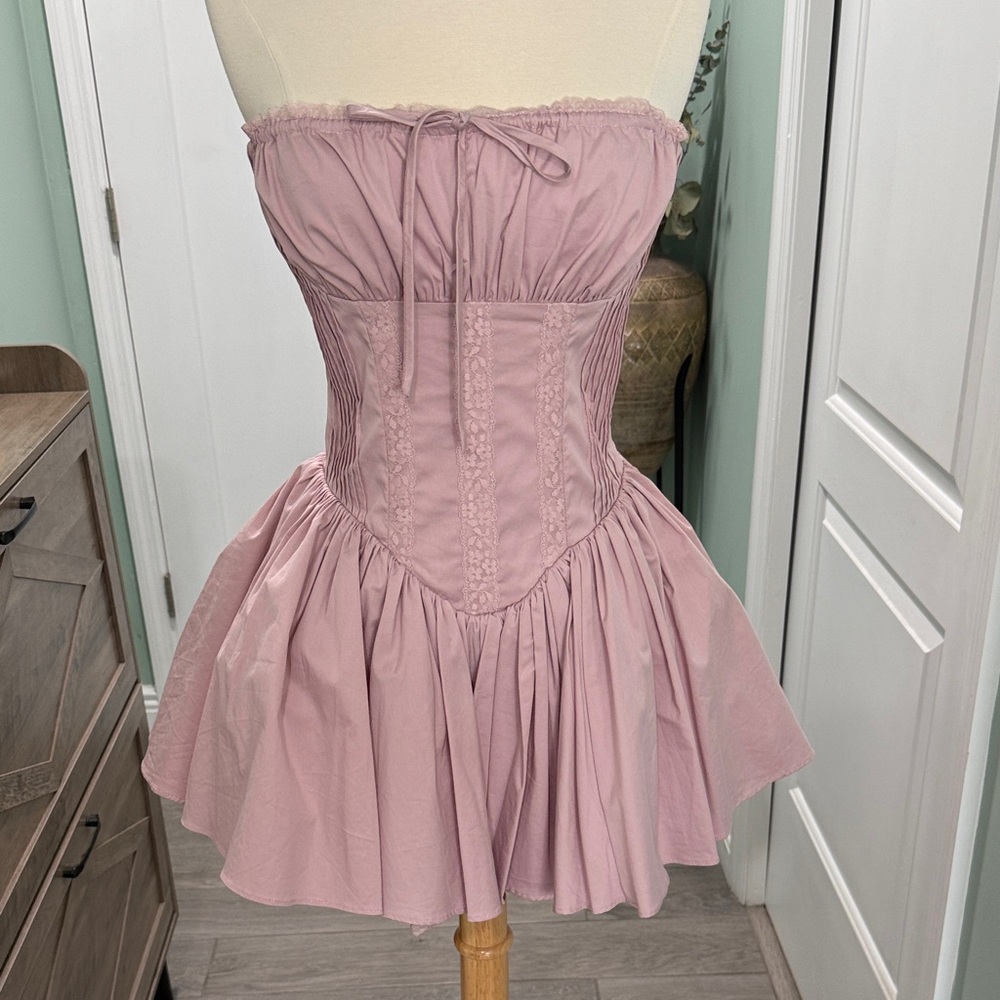 Windsor Strapless Mauve Dress